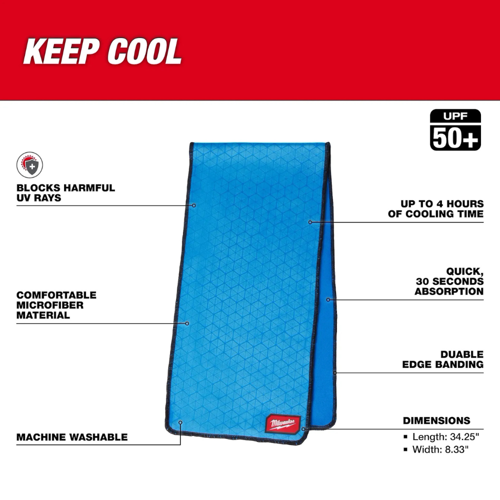 Milwaukee Cooling Microfiber Towel from Columbia Safety